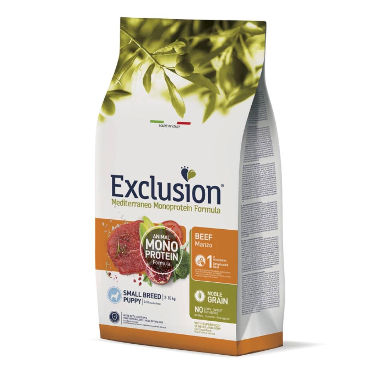 Корм сухой для щенков малых пород Exclusion Noble Grain Puppy Beef Small Breed с говядиной 500 г (04420)