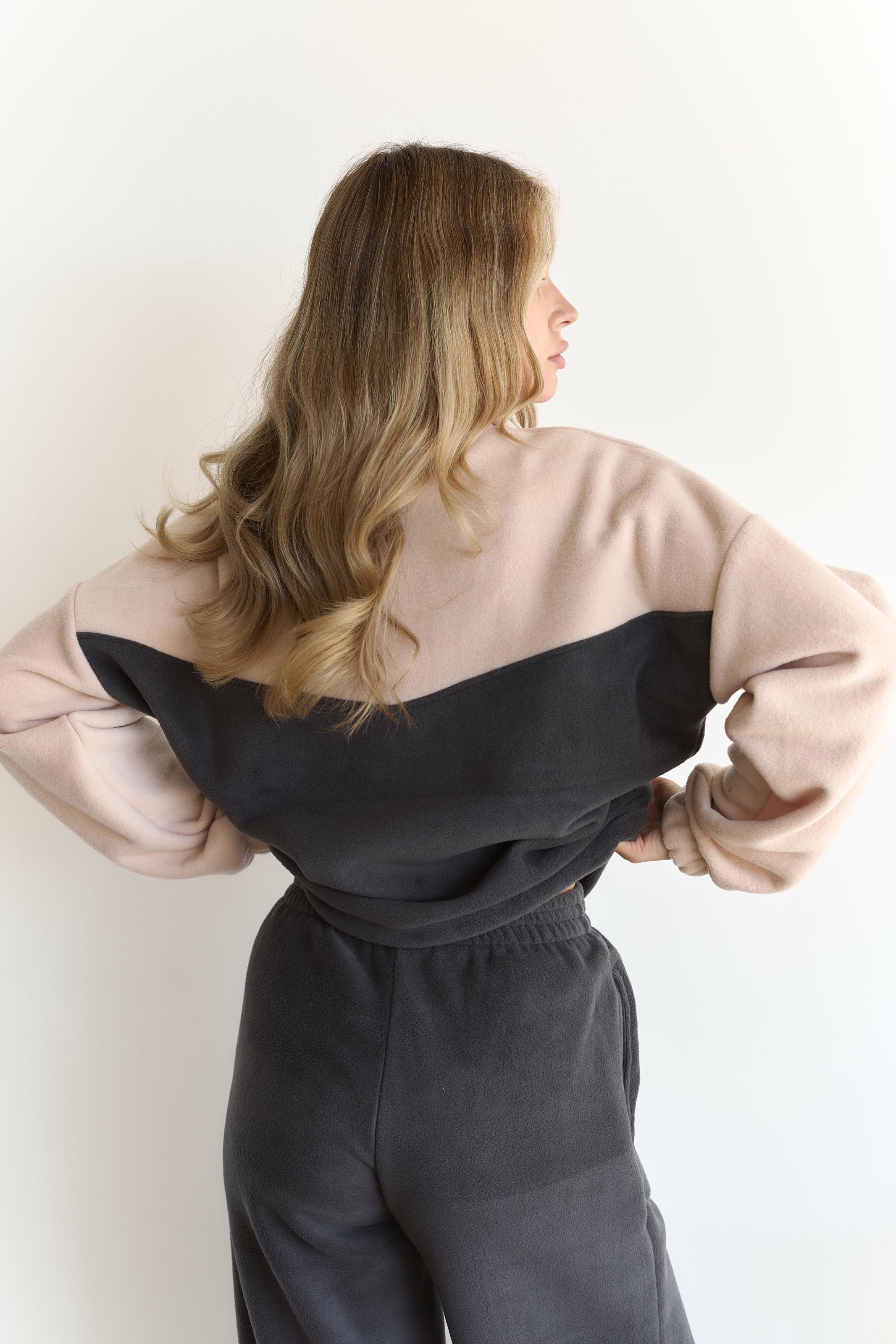 Костюм флисовый TWINS S/M Графит/Бежевый (10004SM) - фото 2