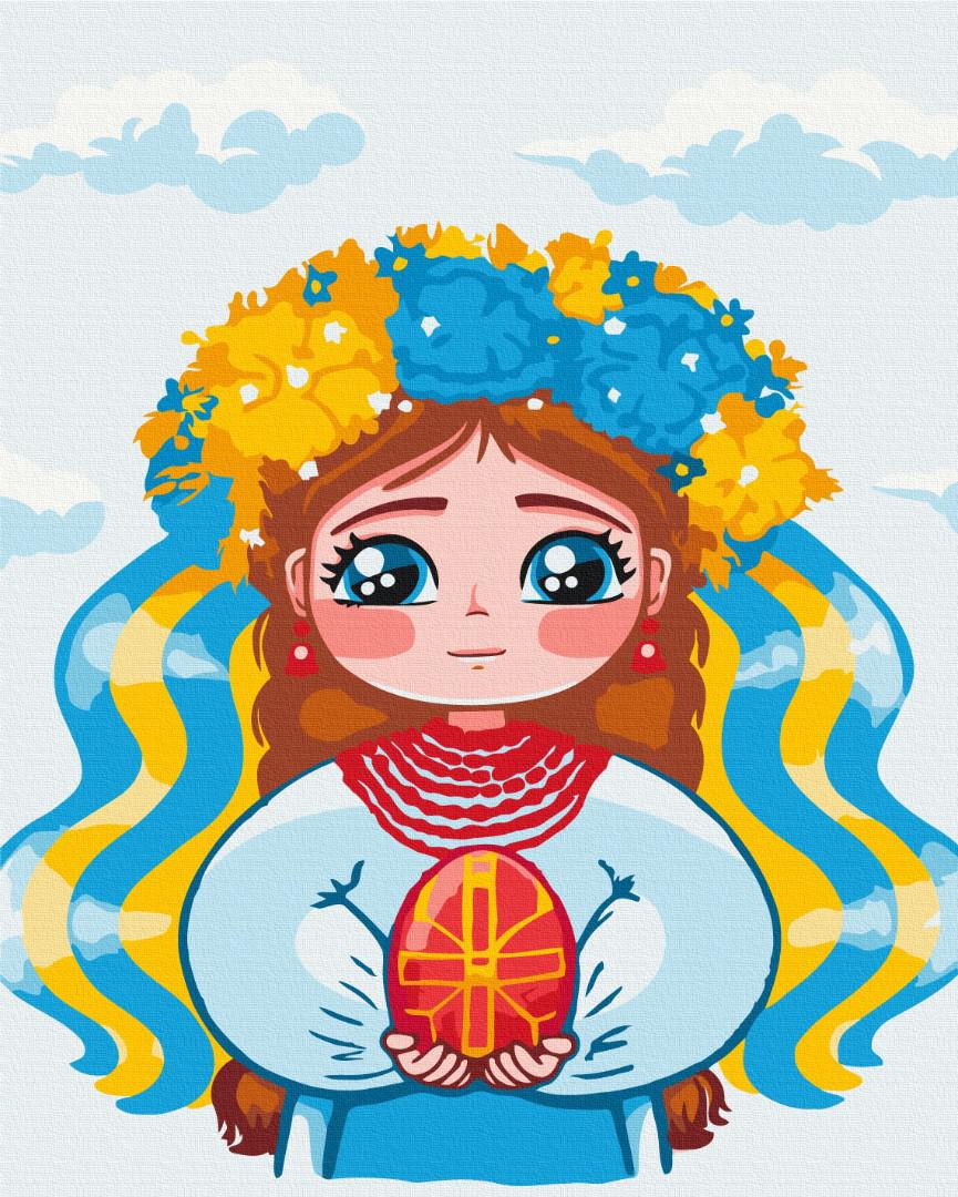 Картина по номерам Brushme Маленькая украиночка 50x60 см (BS53155L)