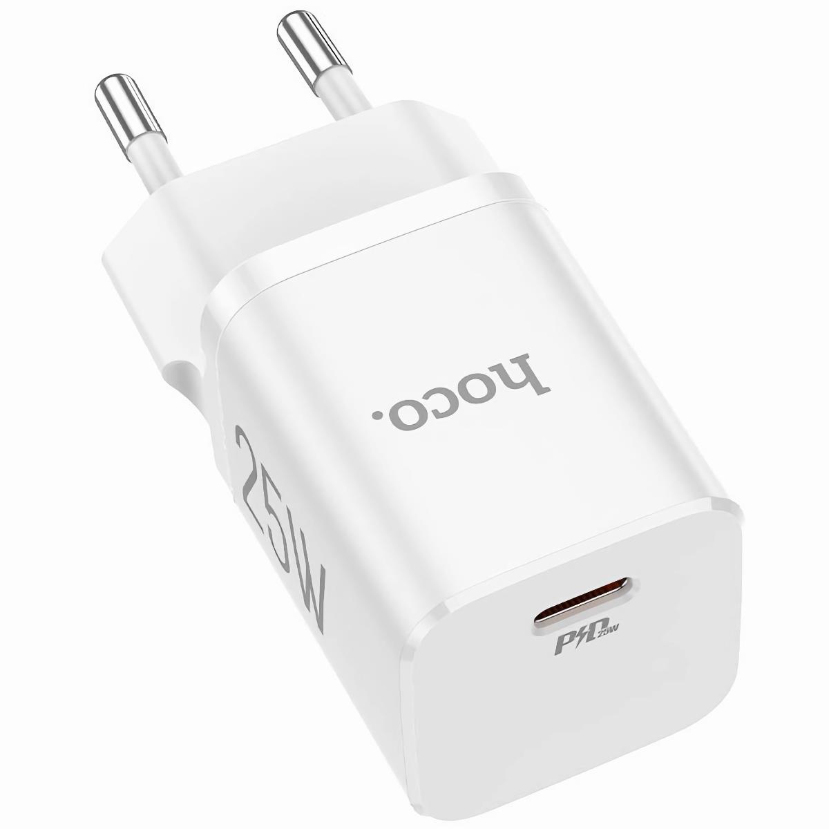 Зарядное устройство сетевое Hoco N19 1Type-C 25W White