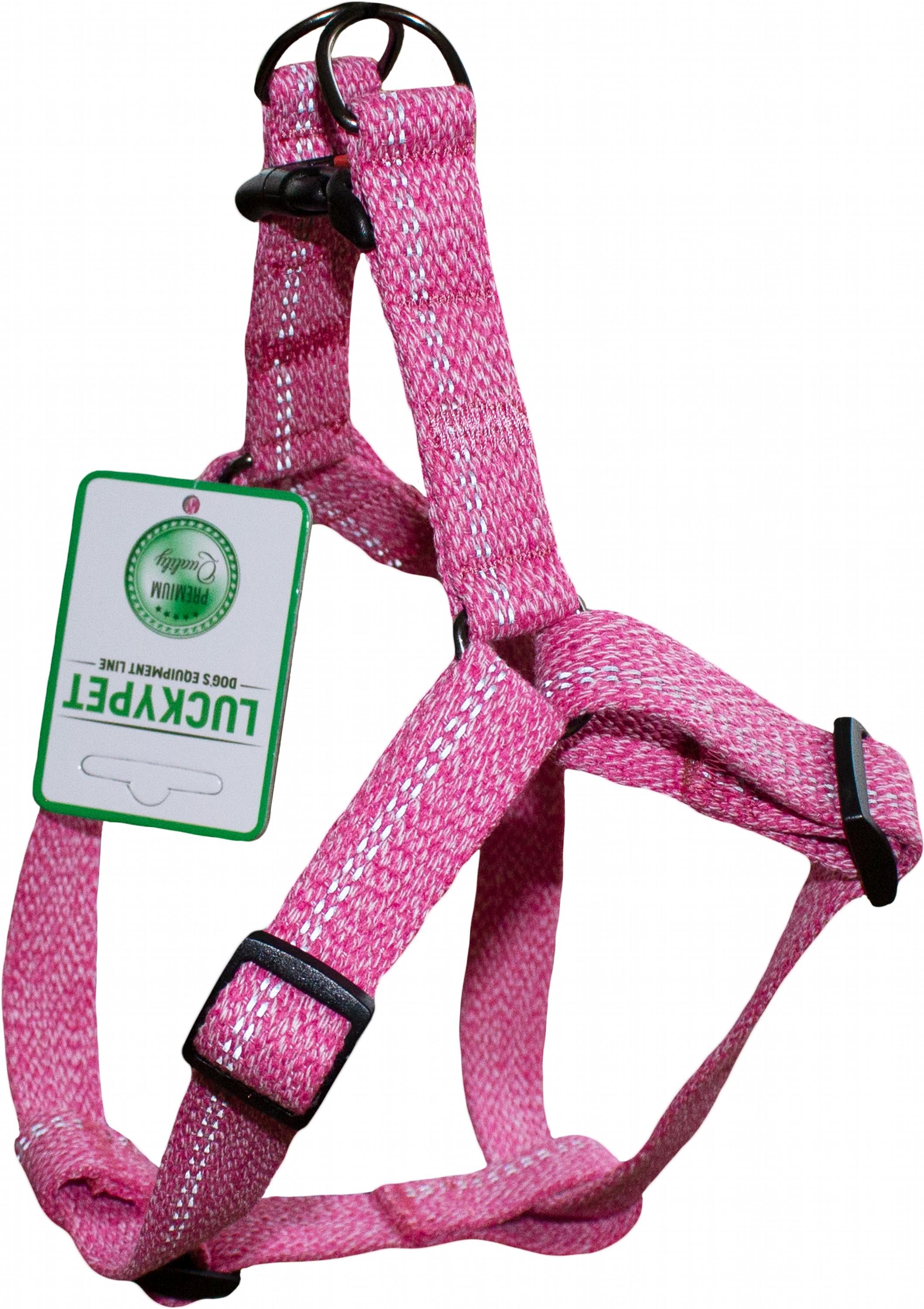 Шлея Lucky Pet Melange прошита с фастексом 20 мм 40-54 см Розовый (4820268550422)