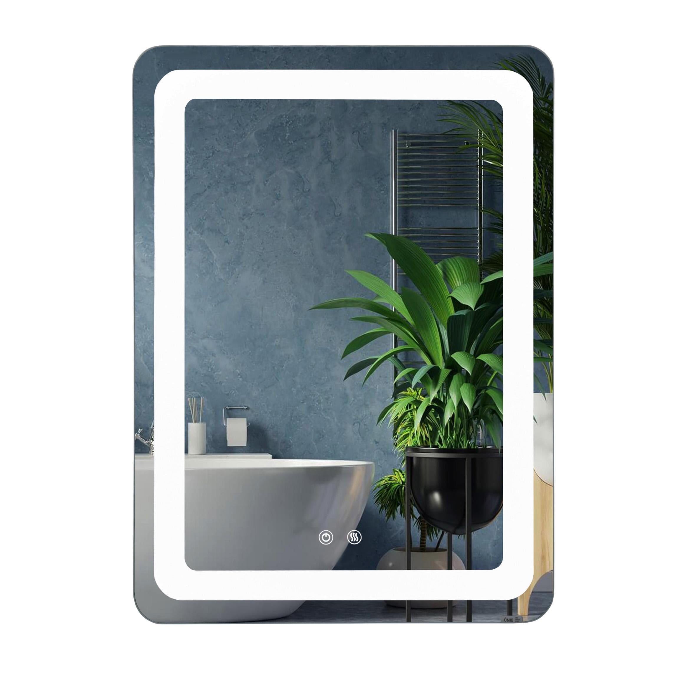 Зеркало UNIO MRR-04 SQR-RA-S/H 600 x 800 mm LED FL сенсором + подогрев (000030902)