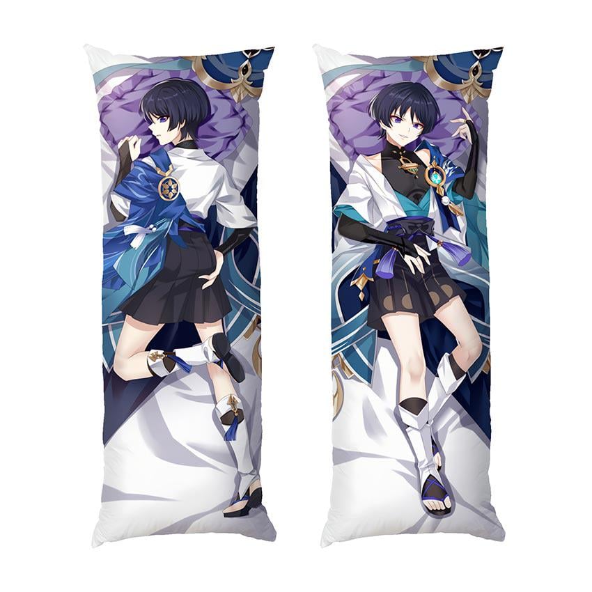 Подушка дакимакура Scaramouche Anime game Genshin Impact габардин 70х30 см (112567)