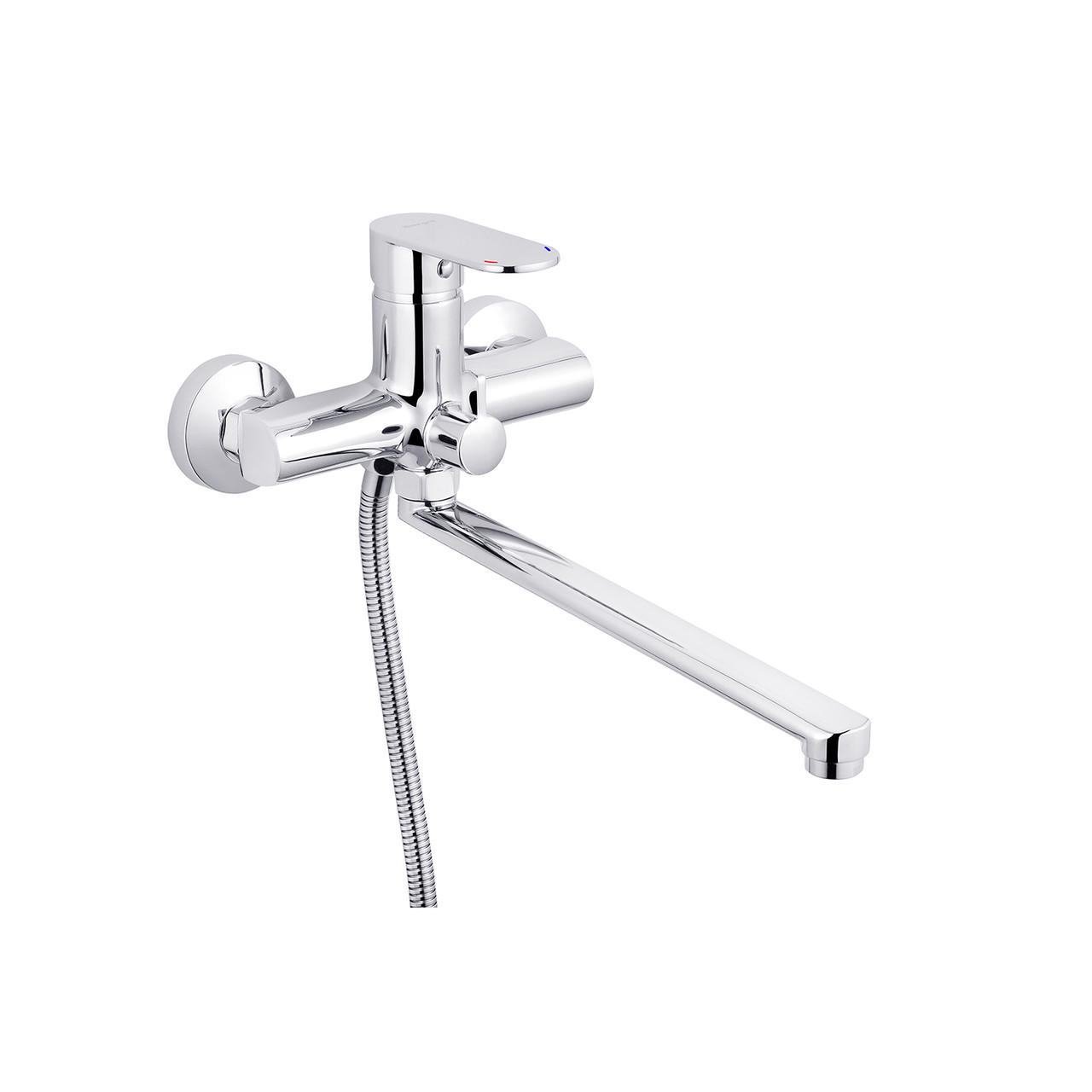 Смеситель для ванны IBERGRIF River M13121 с душевым гарнитуром Хром (CV028484)