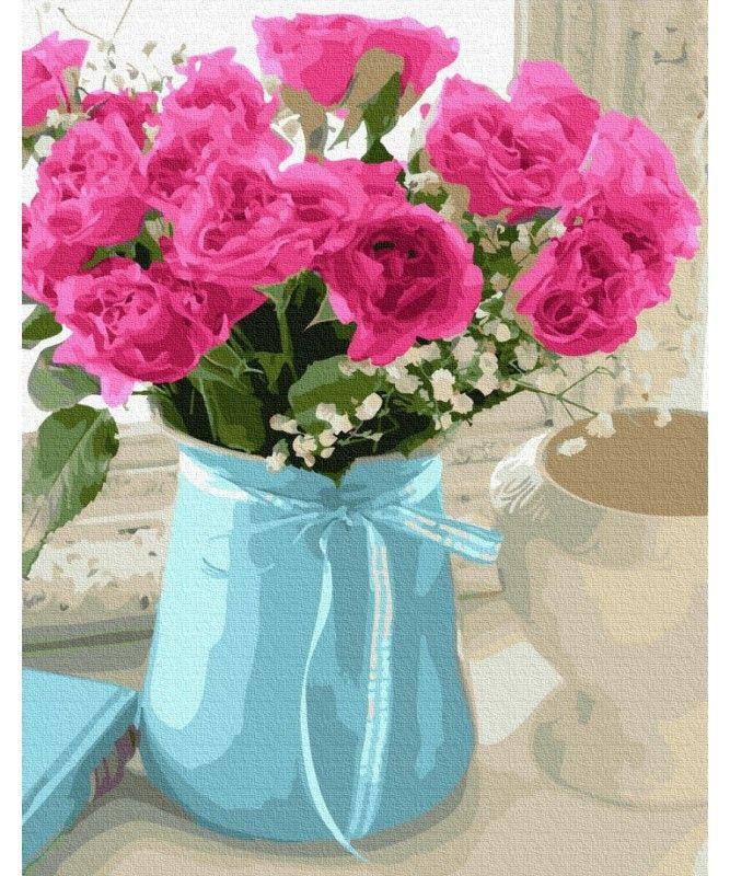 Картина по номерам Brushme "Букет чайных роз" 40х50 см (BK-GX27194)