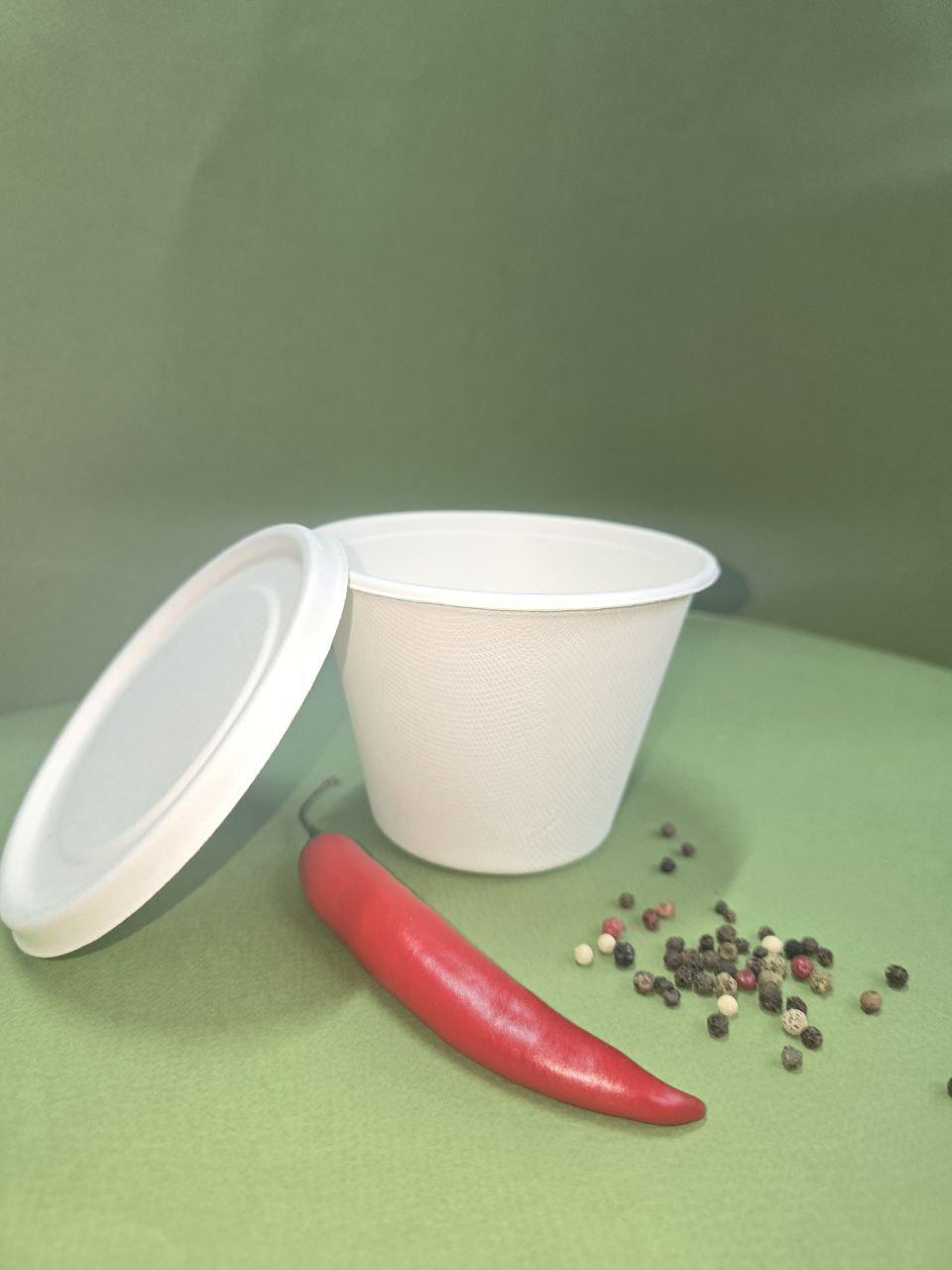 Эко супница с крышкой одноразовая тара для горячих блюд 500 мл - фото 7 Эко супница с крышкой одноразовая тара для горячих блюд 500 мл - фото 7