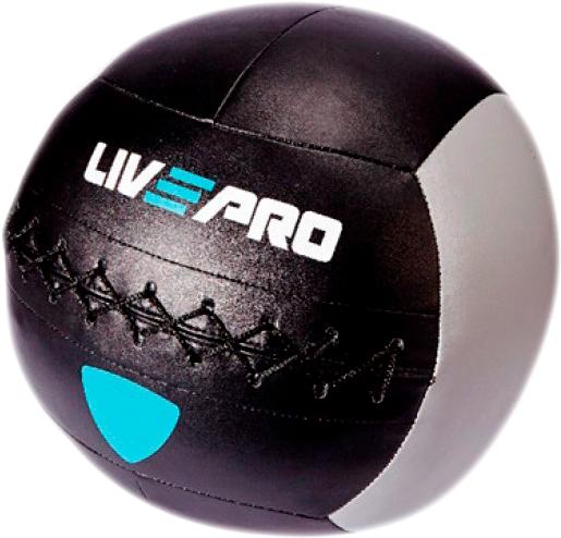 Мяч для кроссфита LivePro Wall Ball 8 кг Черный/Серый (LP8100-8) - фото 1