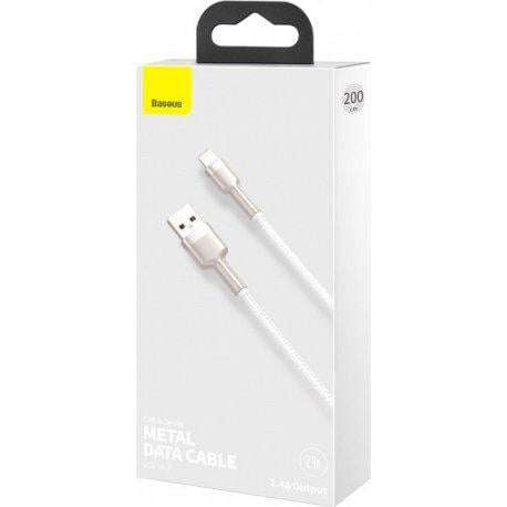Кабель BASEUS Cafule Metal Lightning 2,4A 1 м White (CALJK-A02) - фото 9