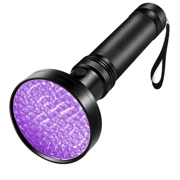 Ультрафіолетовий ліхтар SUNROZ UV-6405 детектор 100 LED Чорний (SUN4798)