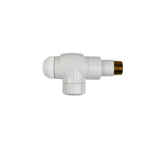 Клапан термостатичний осьовий Herz TS-90 DE LUXE з плавним відкритим попереднім налаштуванням 1/2" DN 15 Білий (1792844)