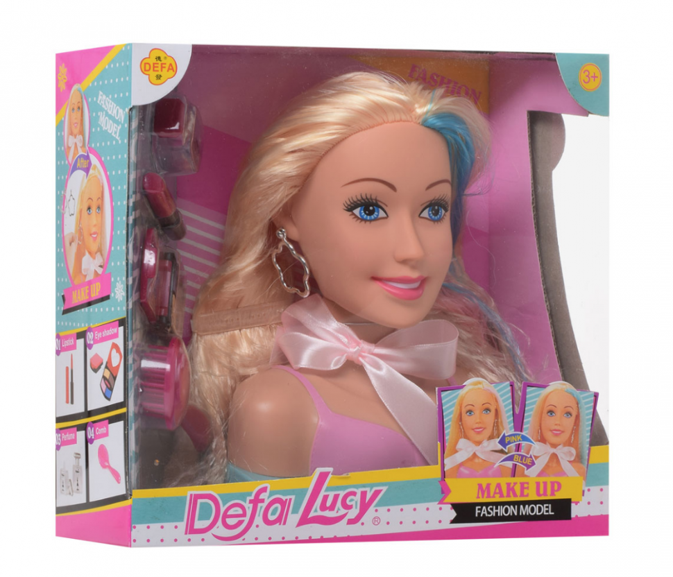 Манекен для зачісок Defa 8401 з аксесуарами Блакитний (RLT16925s19600)