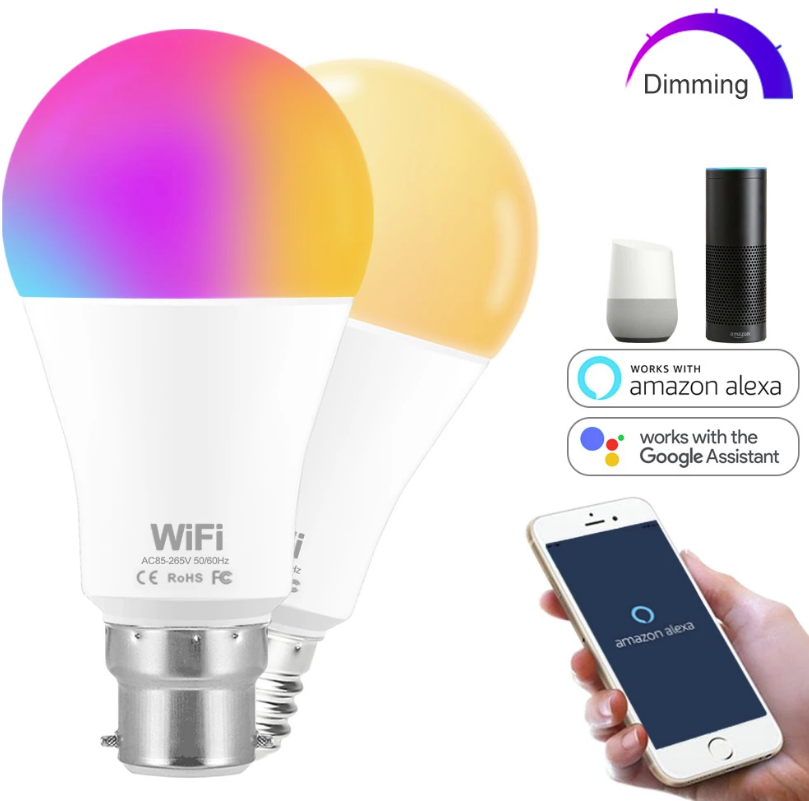 Розумна лампочка Tuya LED WiFi А60 E27 15 W 2700K-6500K Color/White (80386415) - фото 7