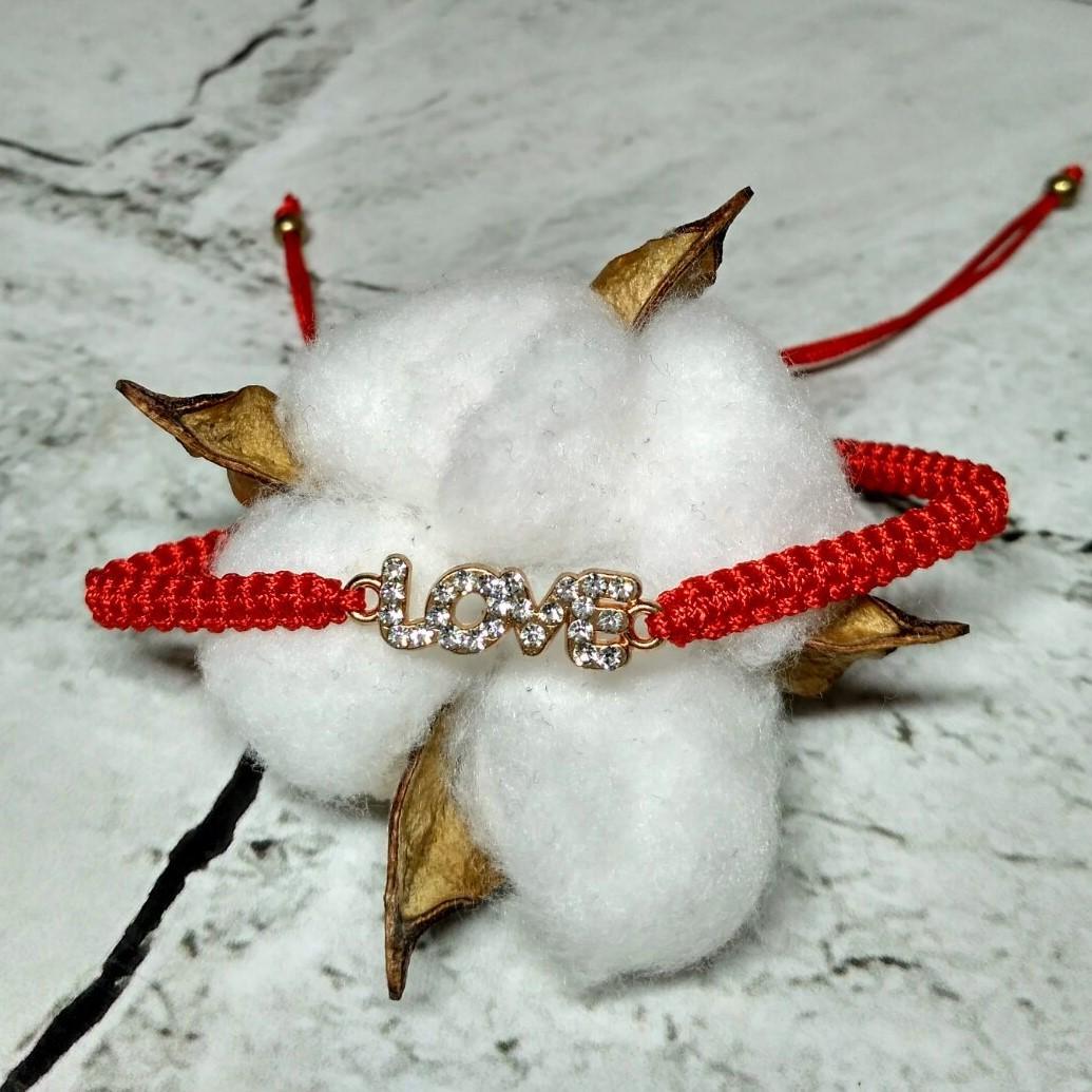 Браслет с красной нитью Love (2-4-8-18-2) Браслет с красной нитью Love (2-4-8-18-2)