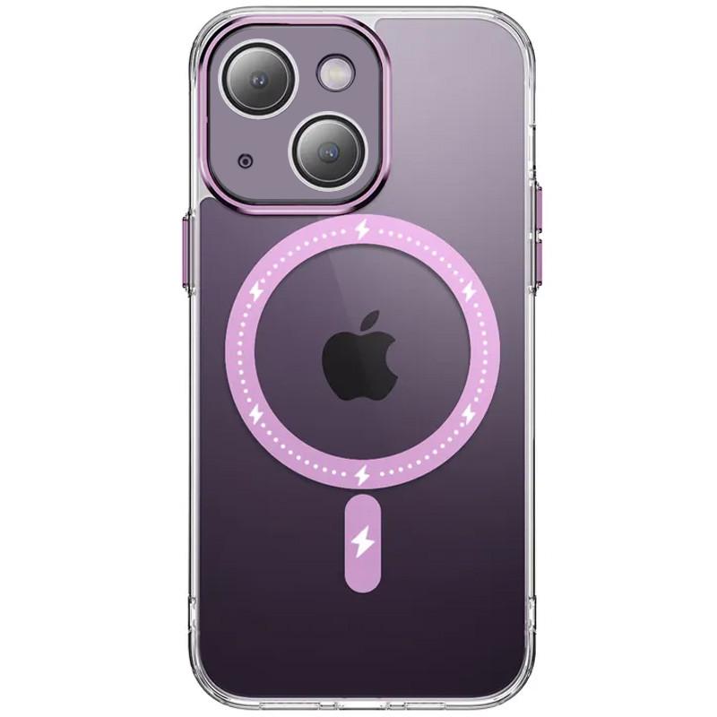 Противоударный Чехол Epik для Apple iPhone 14 (6.1") TPU+PC Colorful with MagSafe Pink