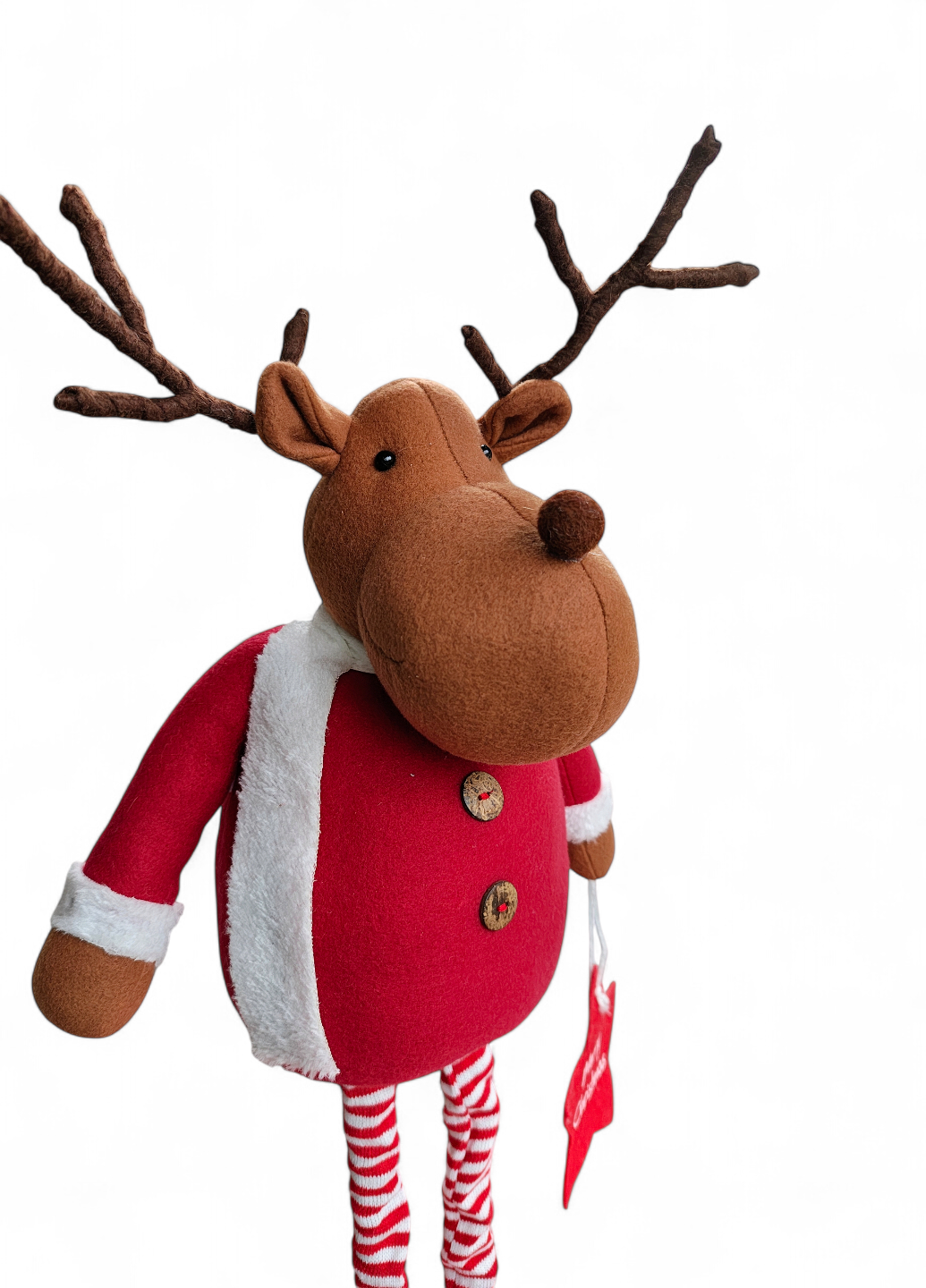 Мягкая игрушка Livarno Home Plush Soft Рождественский олень с телесопичными ногами 66 см Красный (7996) - фото 6 Мягкая игрушка Livarno Home Plush Soft Рождественский олень с телесопичными ногами 66 см Красный (7996) - фото 6