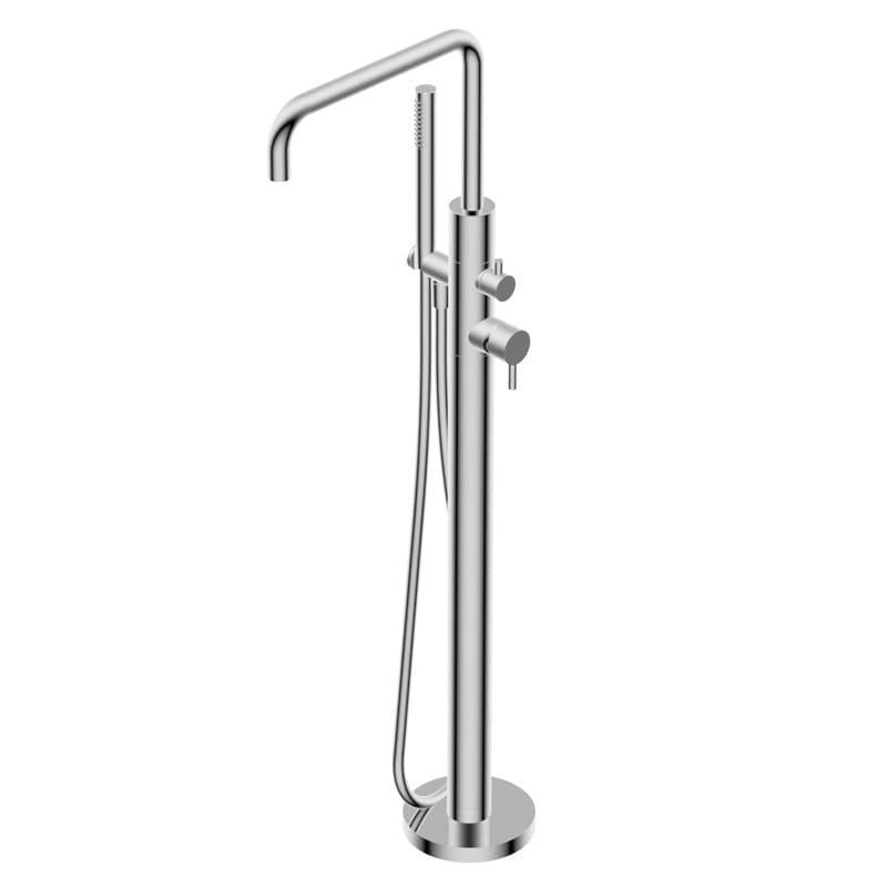 Смеситель для ванны Ritmonio Diametro35 S напольный Хром брашированный (PR52DB201IX)