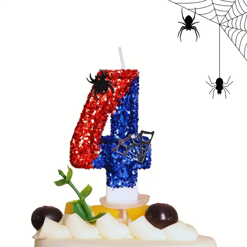 Свічка Людина павук цифра 4 (24988524)