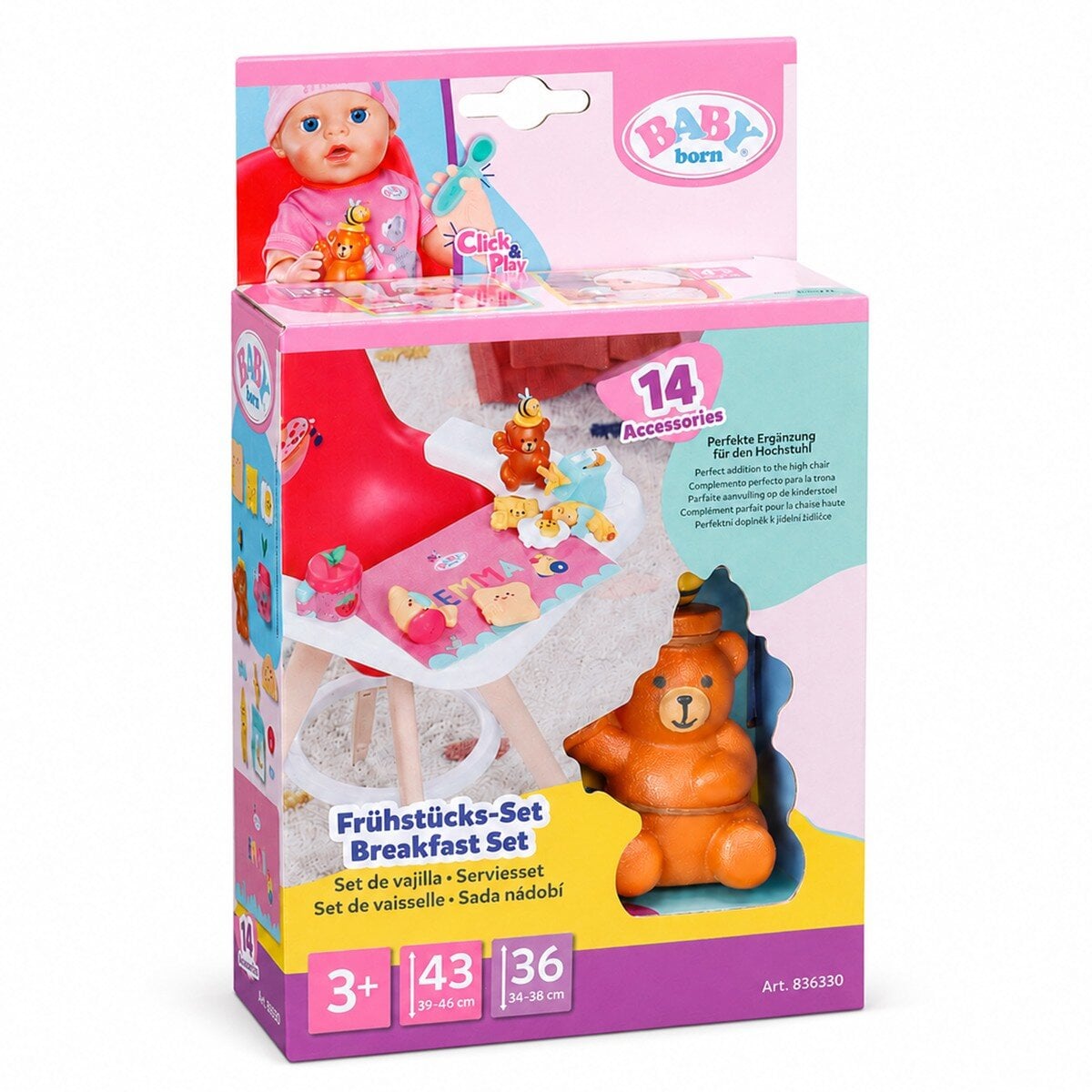Ігровий набір Baby Born Click & Play Сніданок для ляльки (839775)