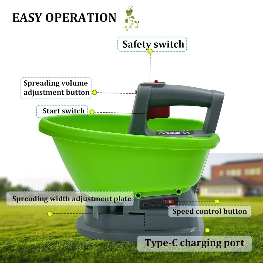 Саджалка акумуляторна SR1 з USB-зарядкою для добрив/насіння 2000 mAh - фото 2 Саджалка акумуляторна SR1 з USB-зарядкою для добрив/насіння 2000 mAh - фото 2