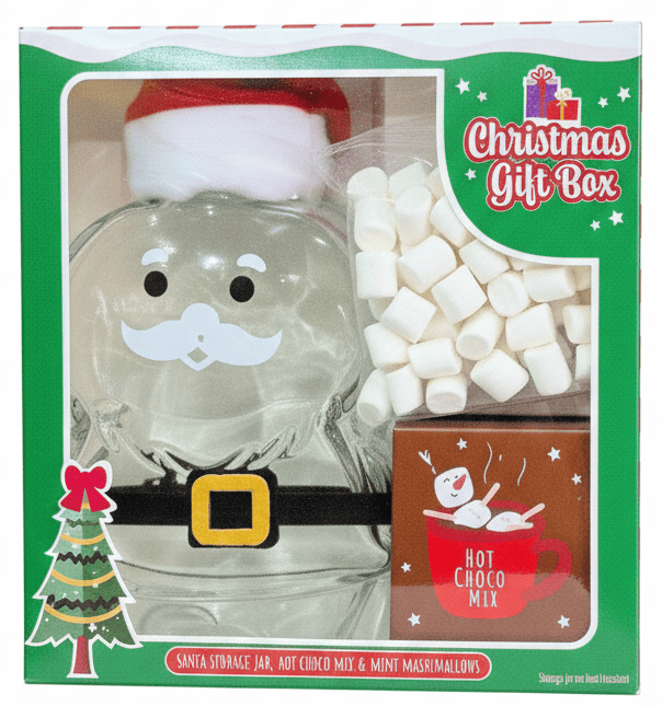 Подарочный набор Christmas Gift Box Santa Дед Мороз для горячего шоколада с маршмеллоу 45 г (2840067323)