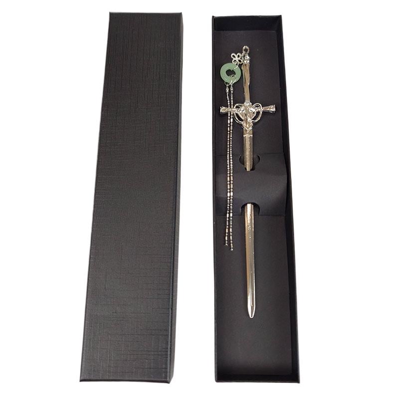 Паличка-шпилька для волосся Меч металева в подарунковій коробочці (29327408)
