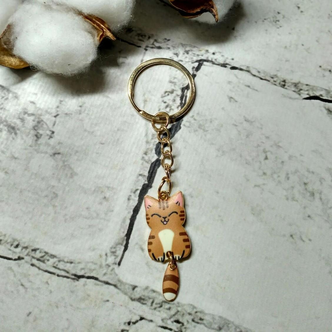 Брелок металлический Котик 8,5 cм (KA235544-5)