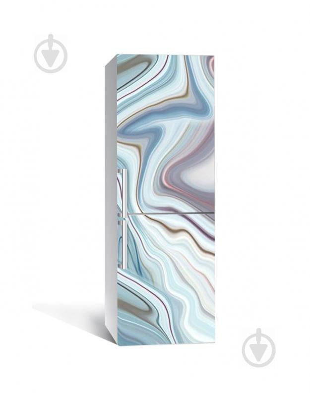 Наклейка на холодильник Zatarga «Голубой халцедон» 650х2000 мм виниловая 3Д наклейка декор на кухню