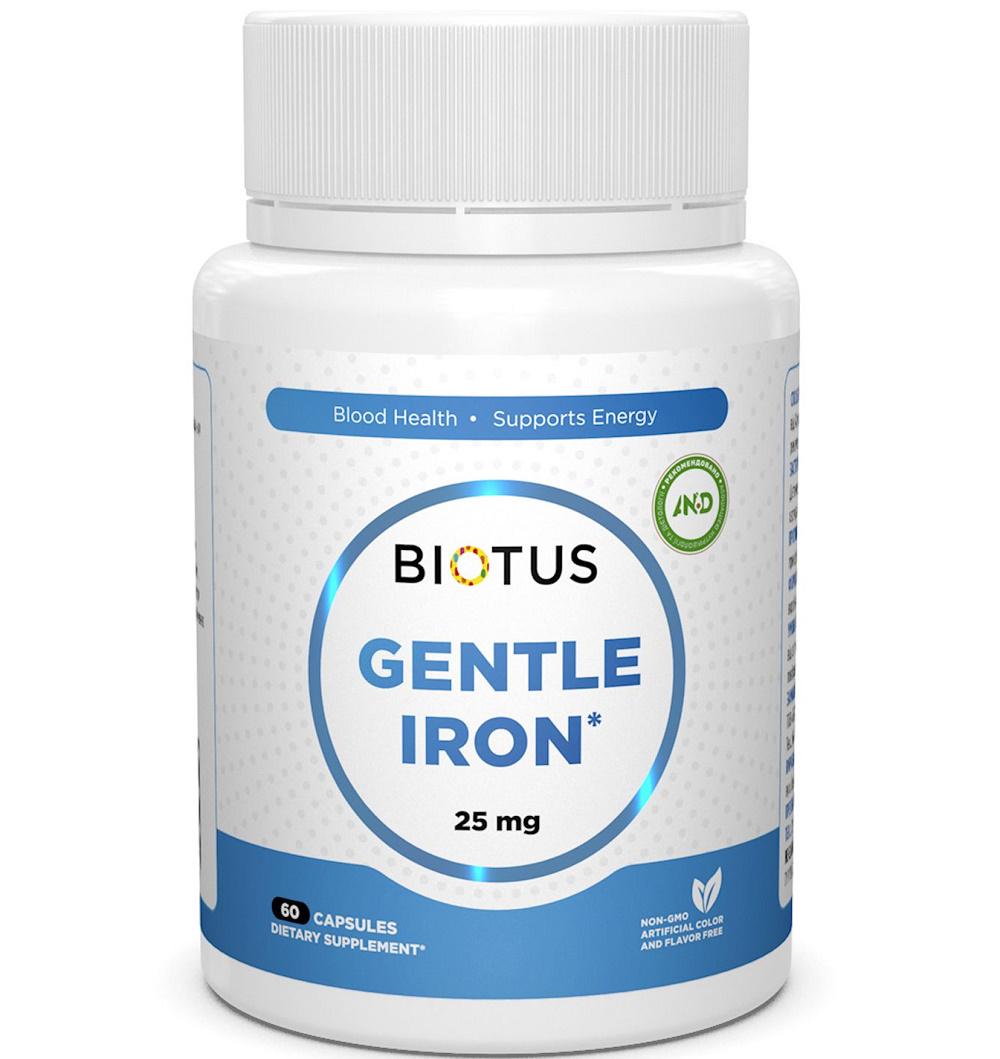 Мікроелемент Залізо Biotus Gentle Iron 25 mg 60 Caps BIO-531149