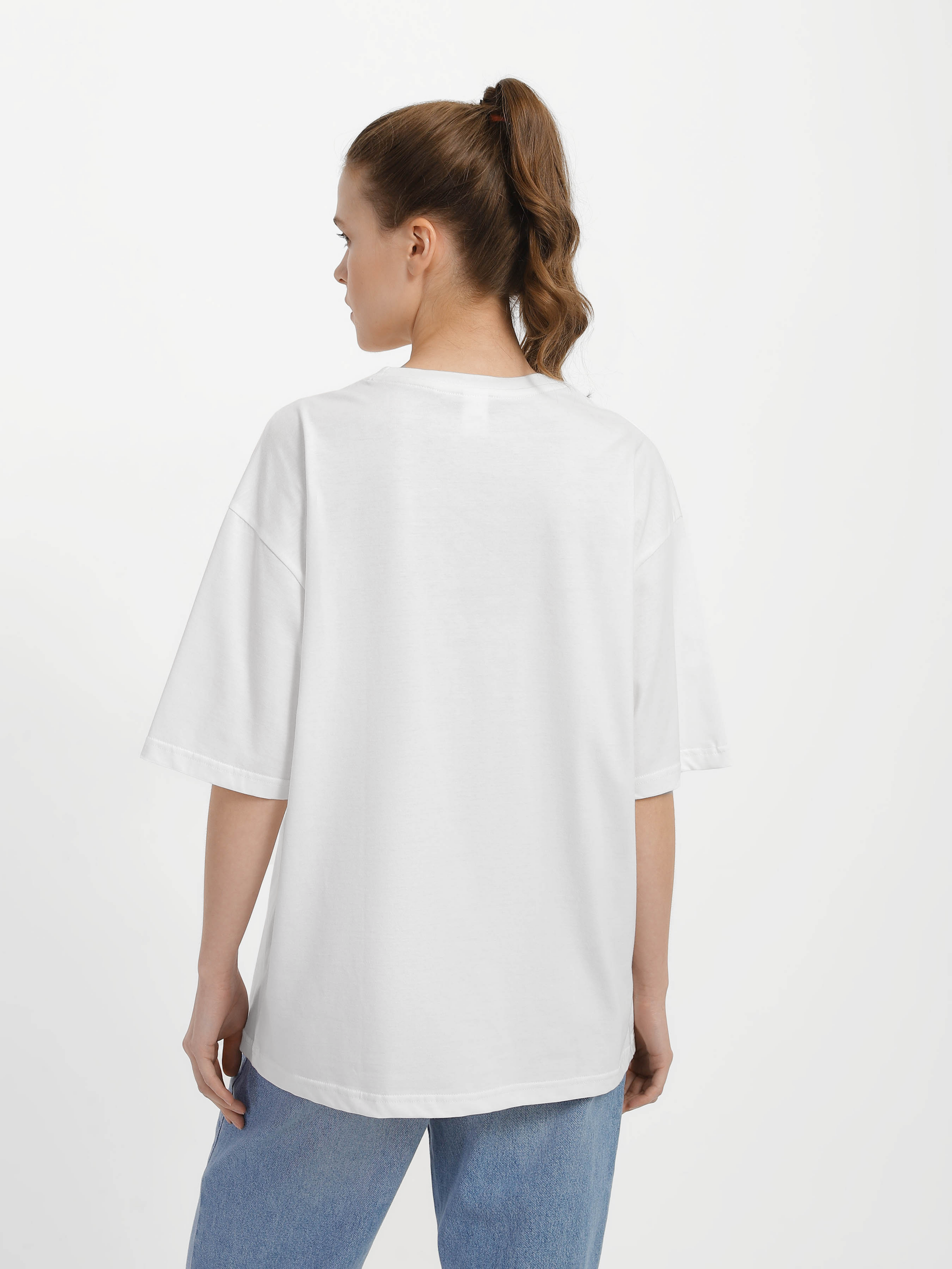 Футболка женская оверсайз ROZA 211204 M Белый (4824005731327) - фото 3 Футболка женская оверсайз ROZA 211204 M Белый (4824005731327) - фото 3