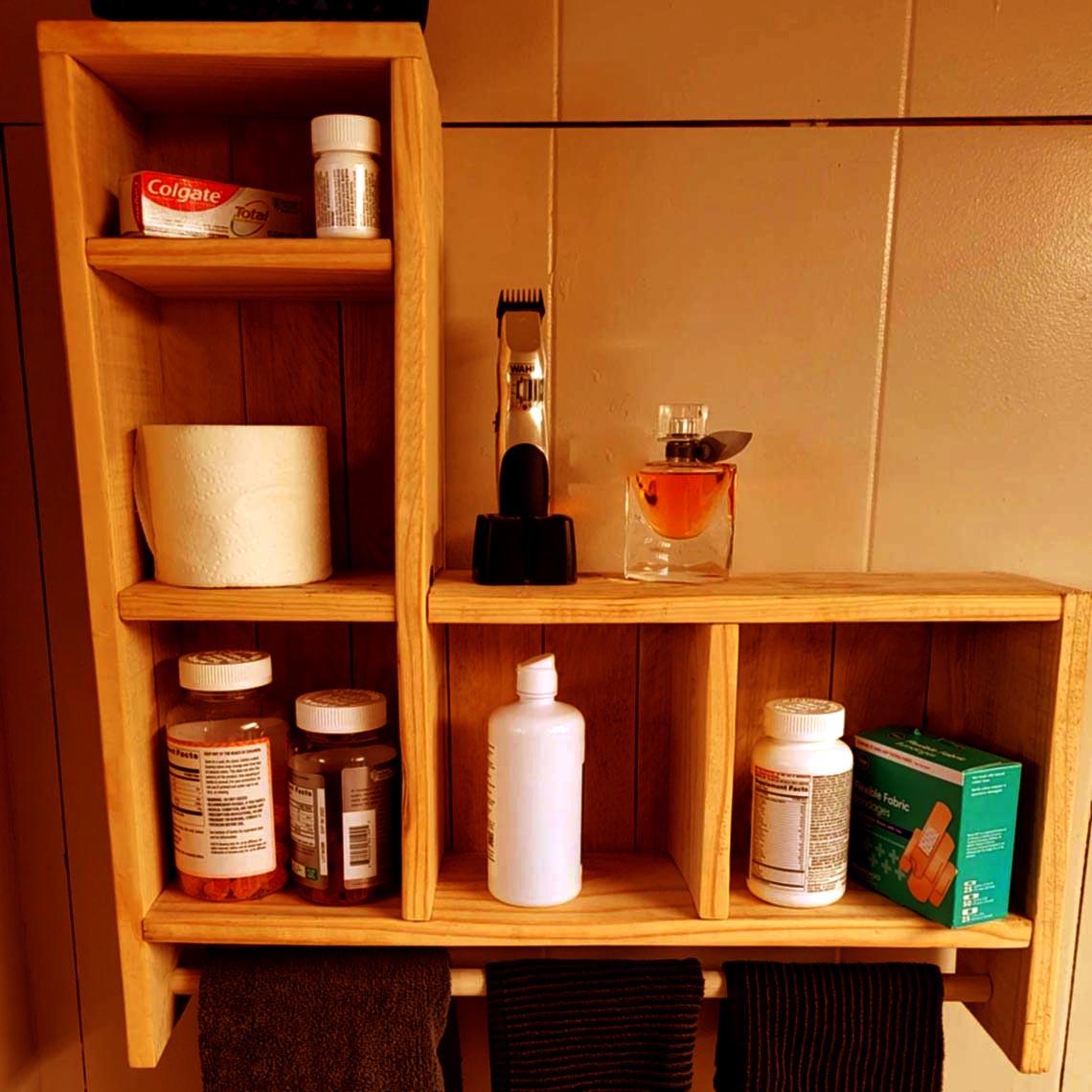 Полка для ванной из дерева Лубмин Карри (ВНП/006403)