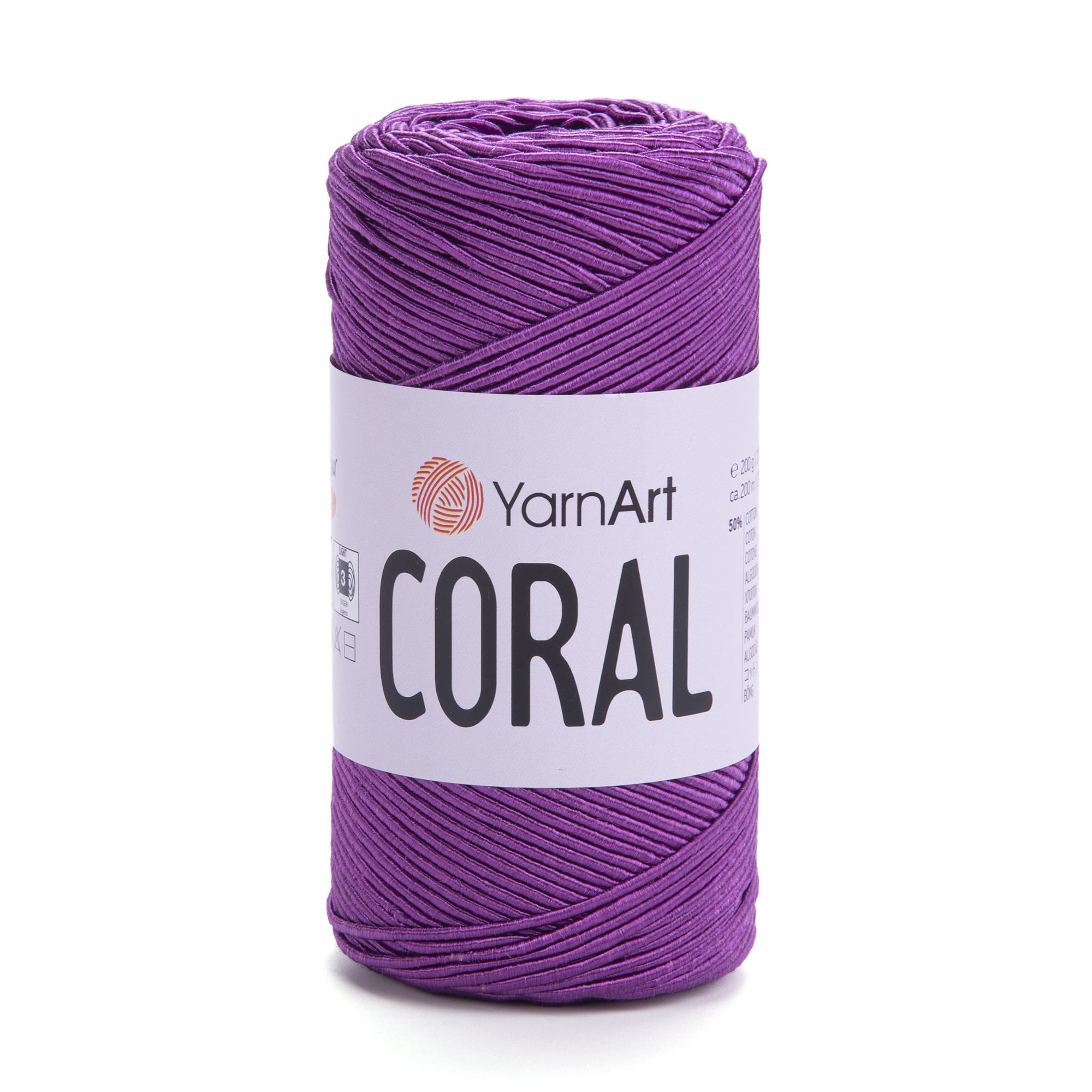 Пряжа YarnArt Coral 1906 Фіолетовий (6622)