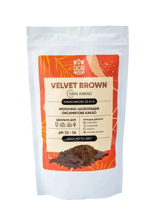 Какао-порошок Velvet Brown 100% 250 г (2115344167)