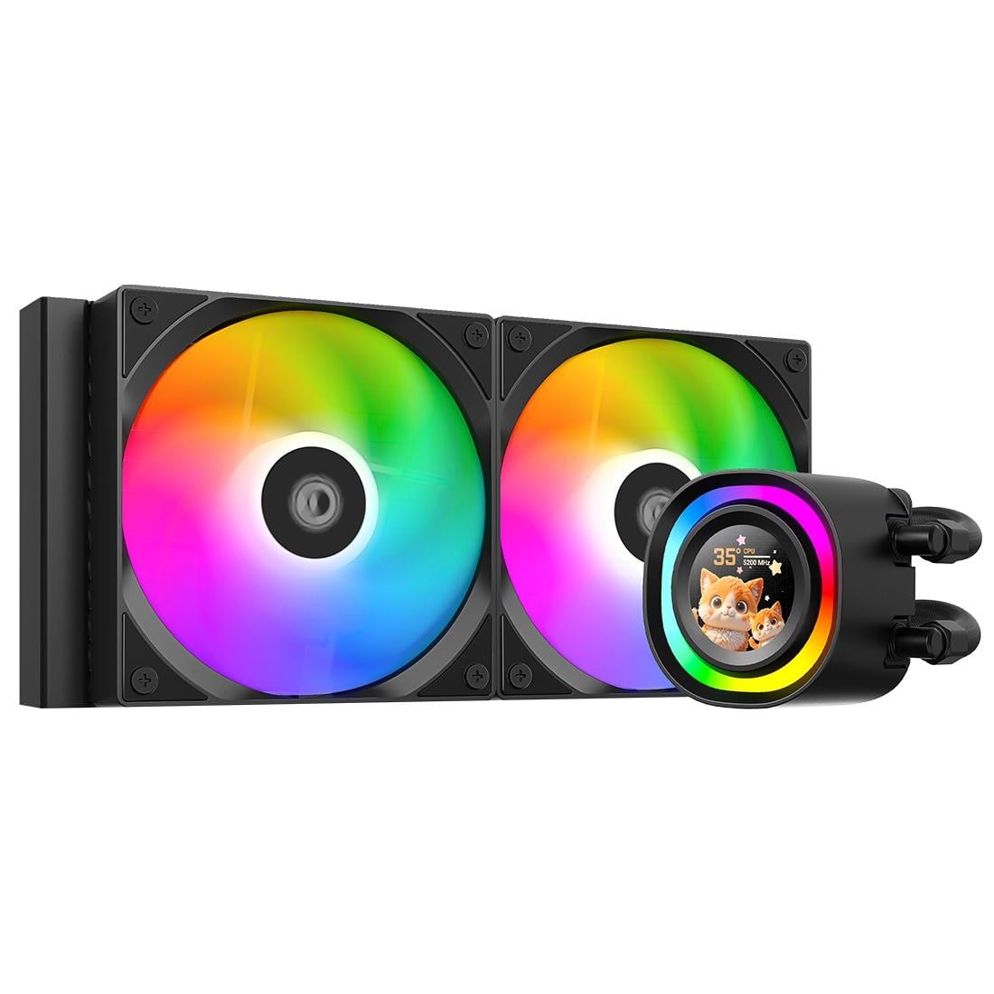 Система водяного охолодження ID-Cooling FX240 LCD з ARGB-підсвічуванням Black (33148718)