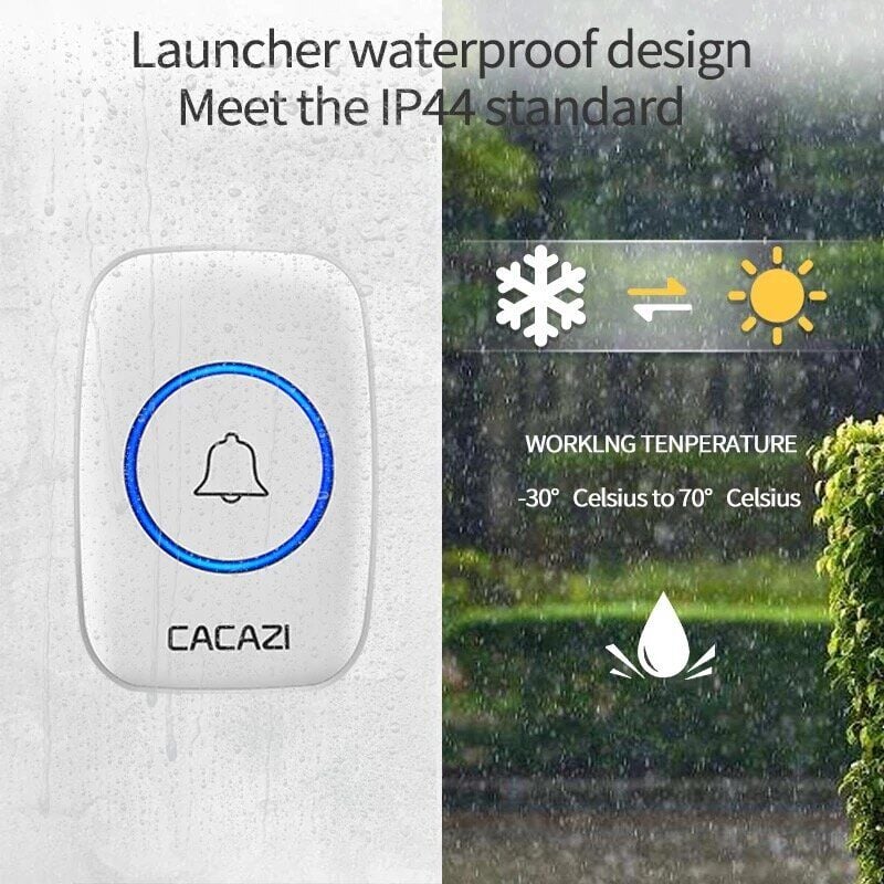 Дверной звонок беспроводной на входную дверь Cacazi A10 Белый - фото 3