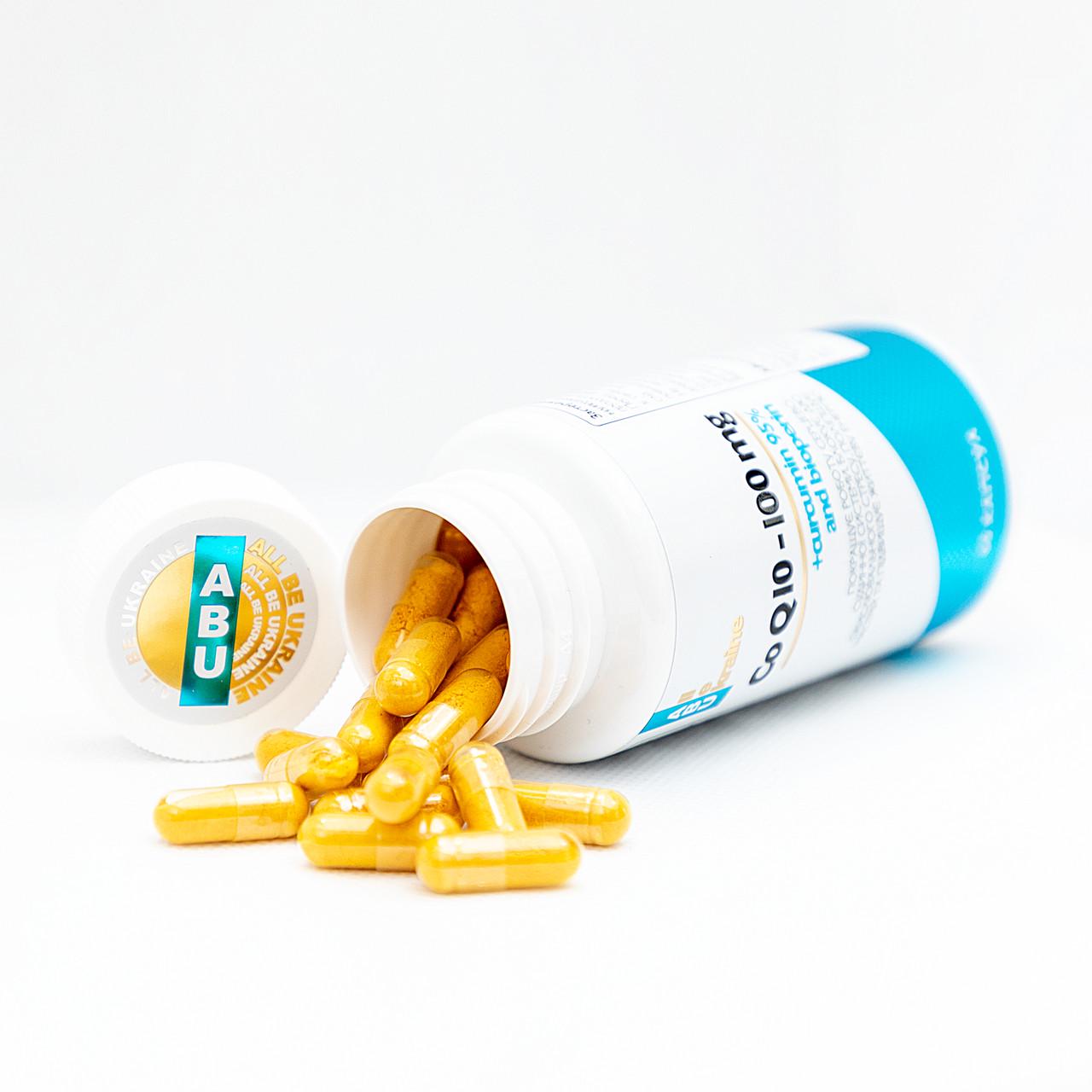 Біологічно активна добавка ABU Коензим Coq10 with curcumin 95% та bioperine 100 мг 60 капсул (1850068653) - фото 4