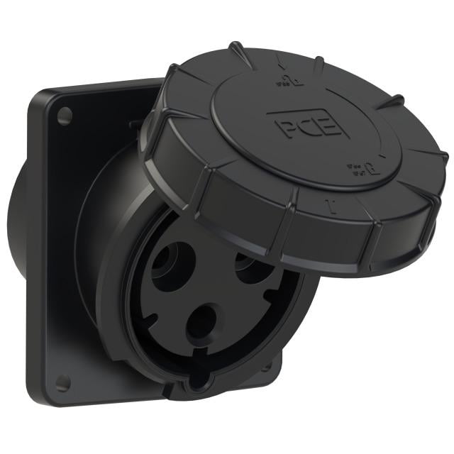 Силова розетка вбудована похила PCE 1P+N+E IP67 125A 230V (443-6xs)