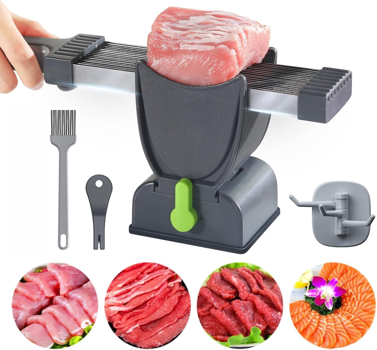 Мясорубка-слайсер ручная для мяса 33х6х6 см - фото 2 Мясорубка-слайсер ручная для мяса 33х6х6 см - фото 2