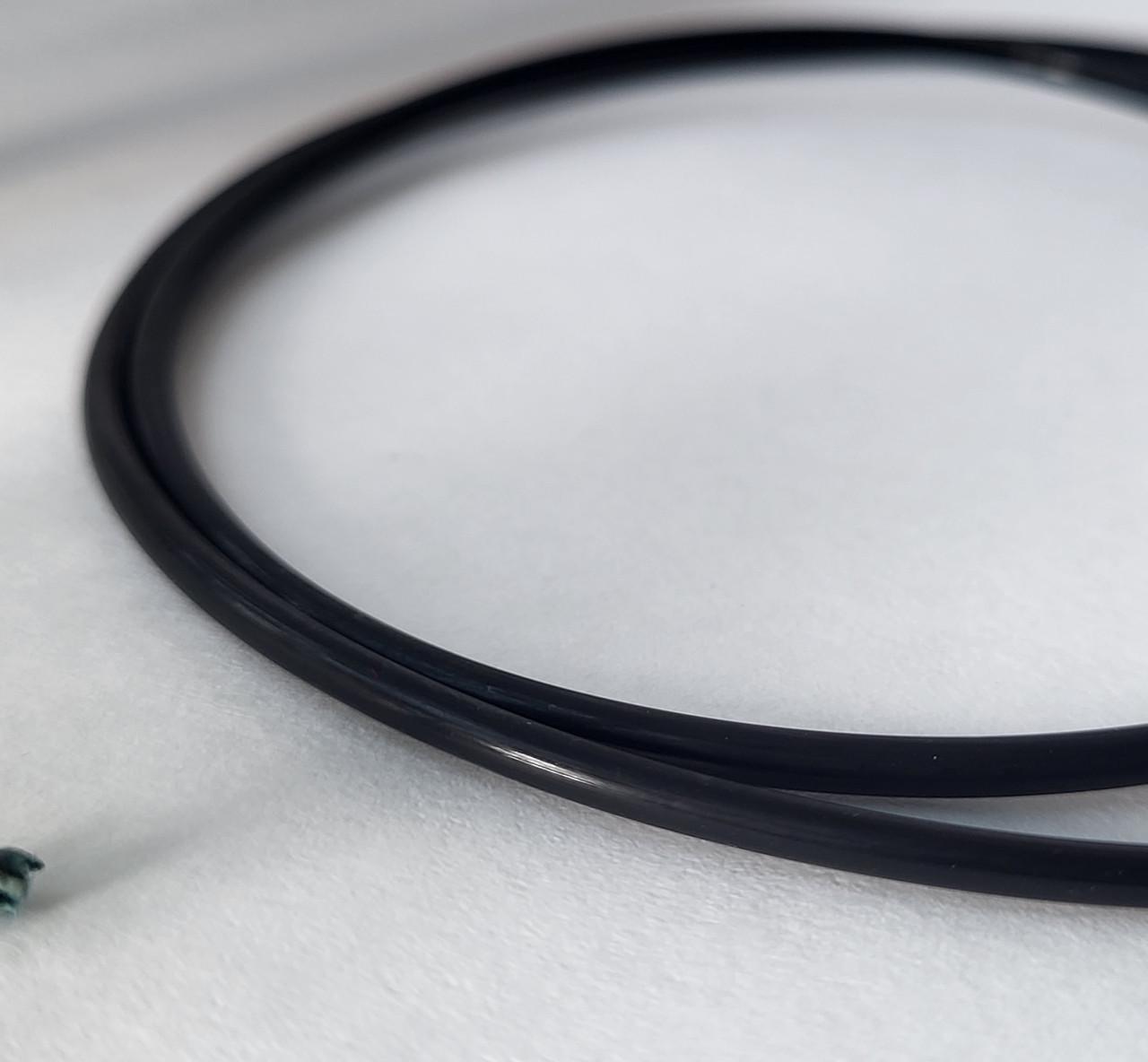 Шнурок на шию застібка срібло 925 проби силікон 1,5 мм 0,70 г 40 см Чорний (1443) - фото 3