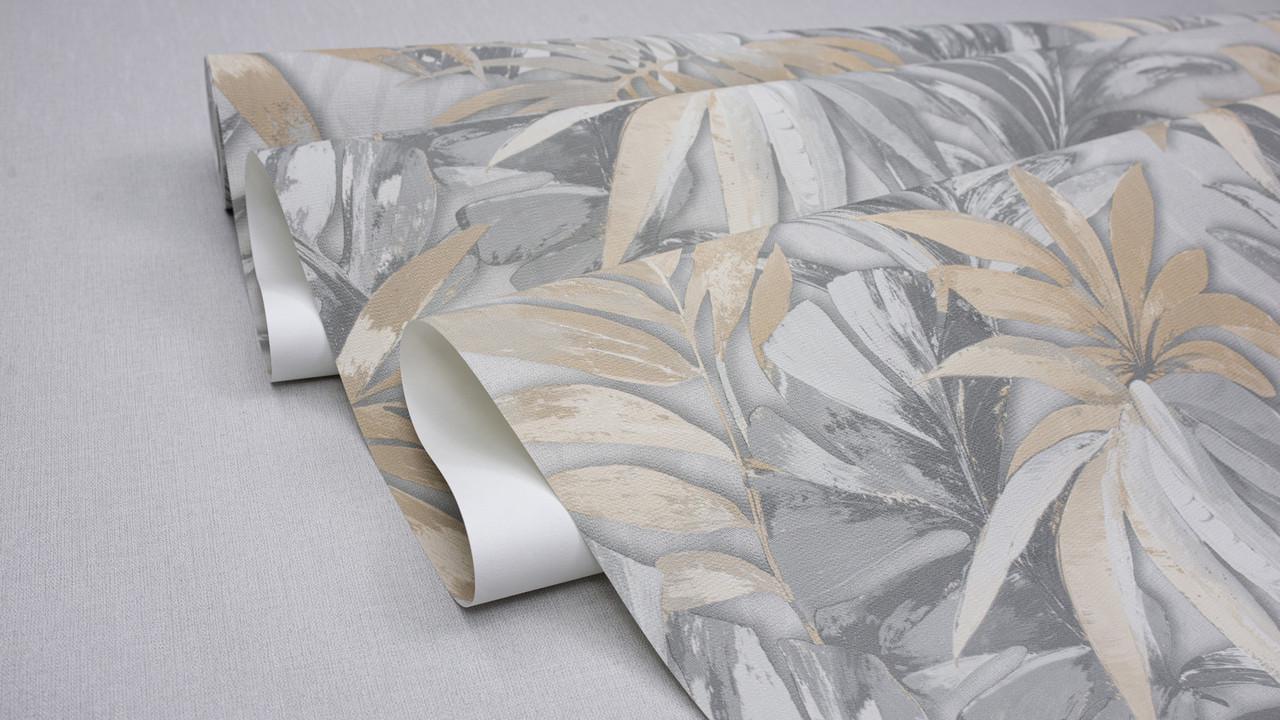 Обои флизелиновые Sintra Flourish 252109 Декор винил горячего тиснения 1,06х10,05 м Серый