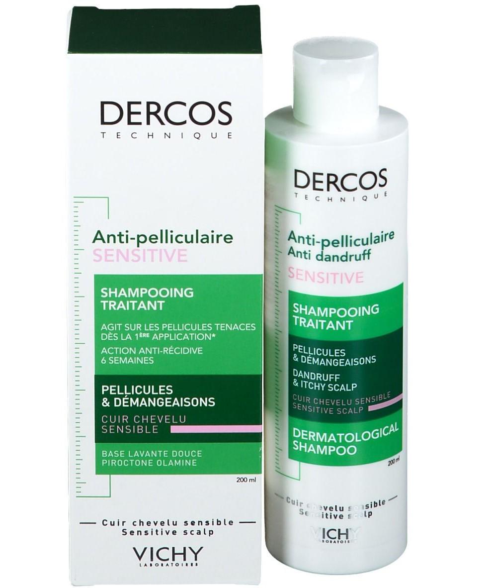 Шампунь от перхоти Vichy Dercos Shampoing Traitant Antipelliculaire Sensitive для чувствительной кожи головы 200 мл (1560652308) Шампунь от перхоти Vichy Dercos Shampoing Traitant Antipelliculaire Sensitive для чувствительной кожи головы 200 мл (1560652308)