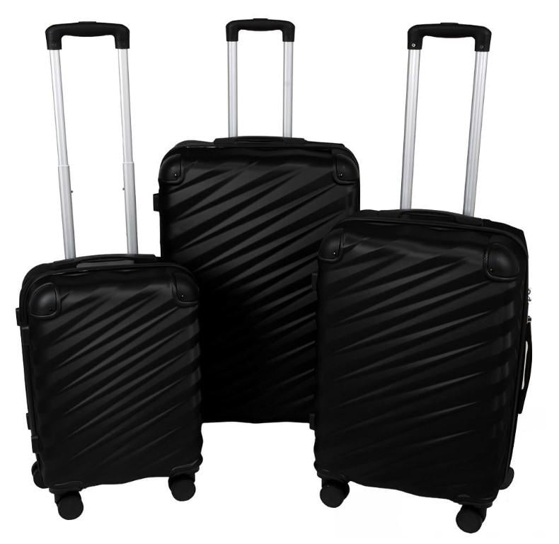Чемодан пластик 20/24/28" 3 шт. (R37244-BK) Чемодан пластик 20/24/28" 3 шт. (R37244-BK)