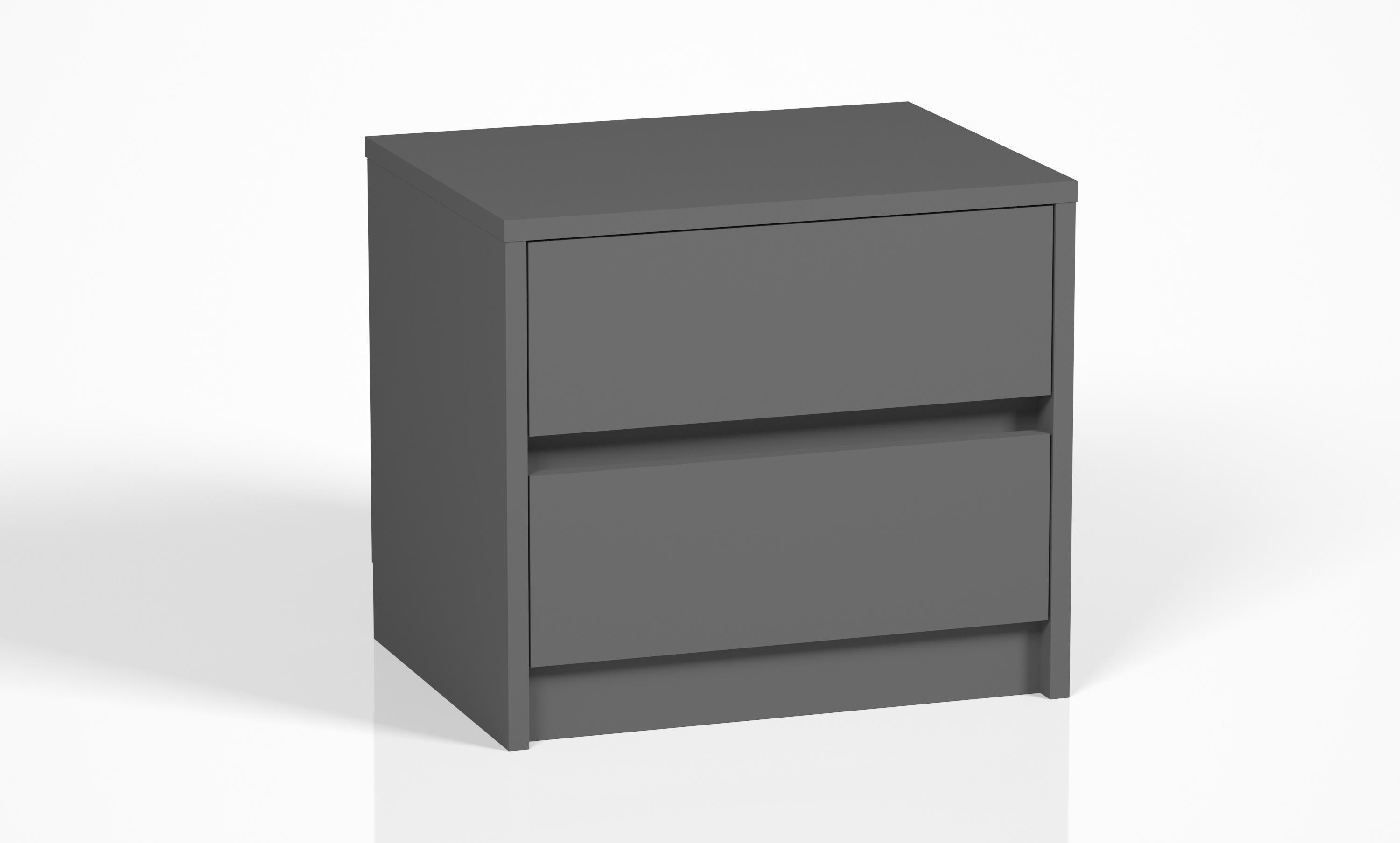 Тумба приліжкова Orange-Line Тіна з 2-ма шухлядами Сірий графіт (408786)