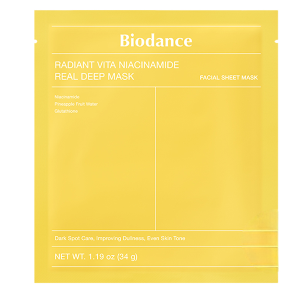 Маска гидрогелевая осветительная Biodance Radiant Vita Niacinamide Real Deep с витамином C и ниацинамидом 1 шт. (2831917383)