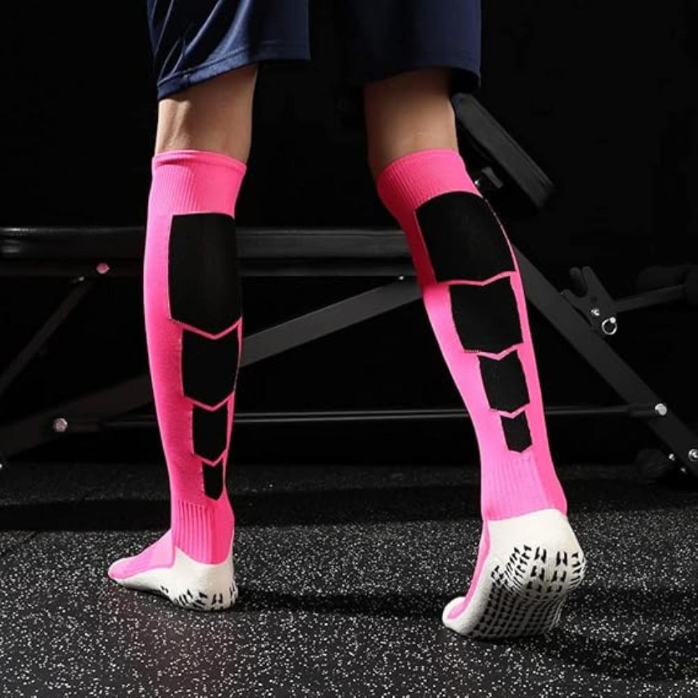 Гетри футбольні ігрові тренувальні спортивні з антиковзним покриттям L EU р. 42-45 Рожевий - фото 5