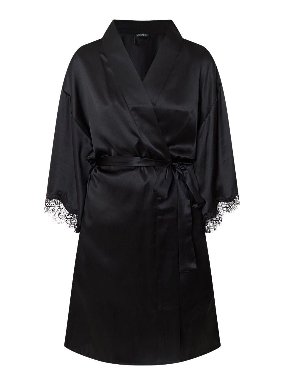 Халат шелковый Sainted Sisters S/M Черный (L68002-black)