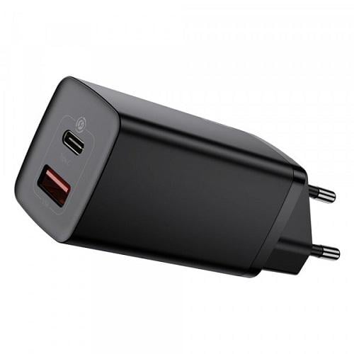 Сетевое зарядное устройство Baseus CCGAN2L-B01 2xUSB GaN USB-C/USB-A 5А 65 Вт Черный (10970904) - фото 3