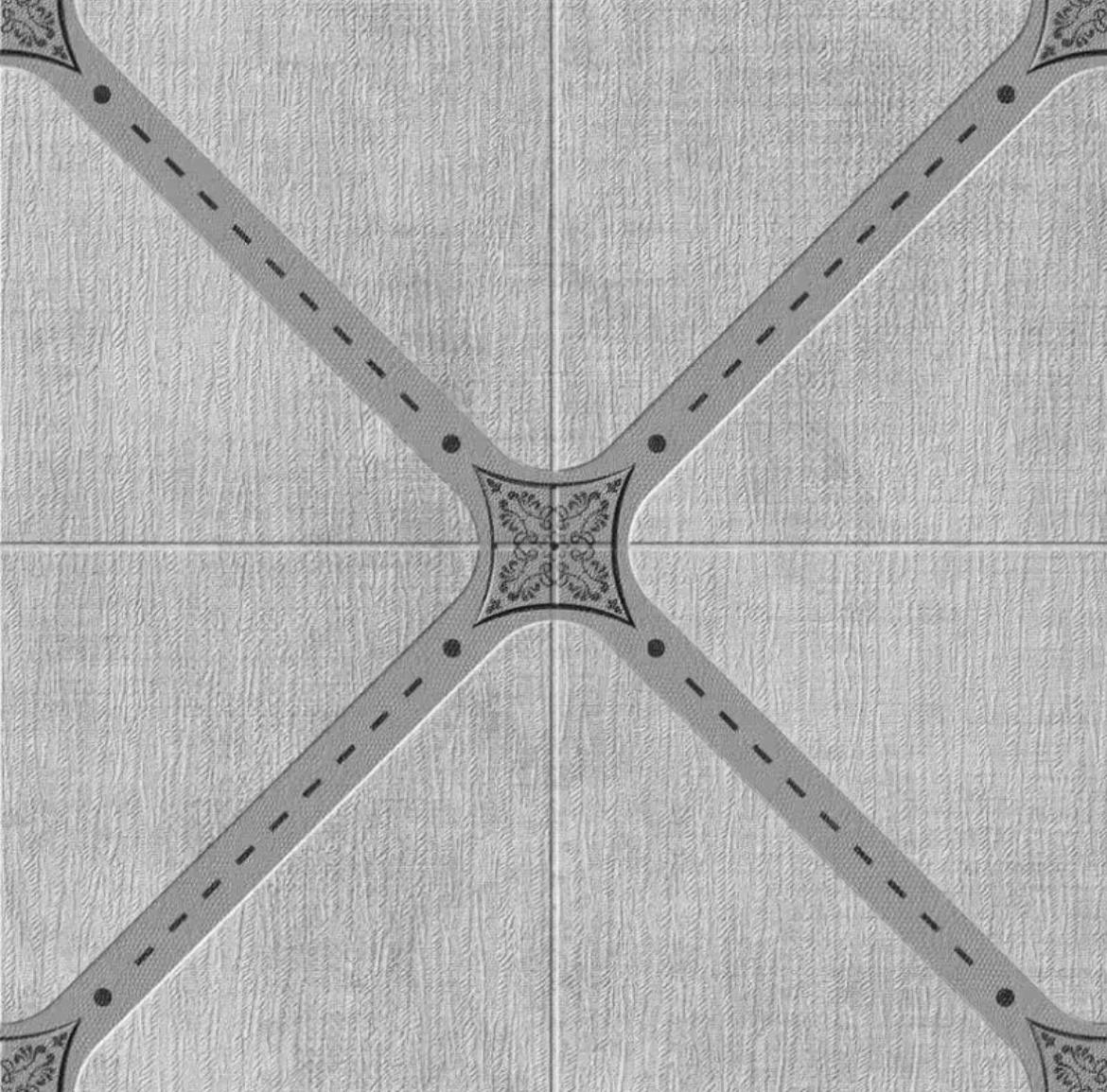 Панель 3D самоклеящаяся декоративная стеновая/потолочная орнамент 700x700x3 мм Серый (PNP3-173)