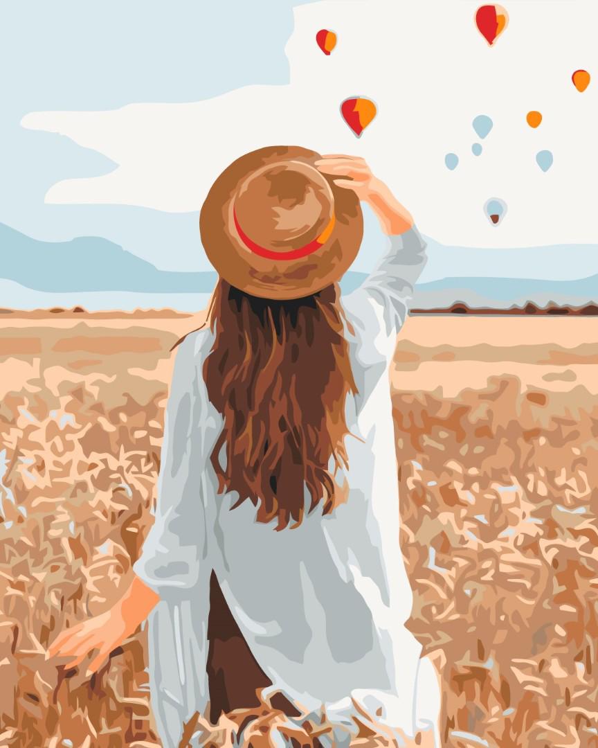 Картина за номерами Brushme Мандрівниця у житньому полі 50x60 см (BS51328L)