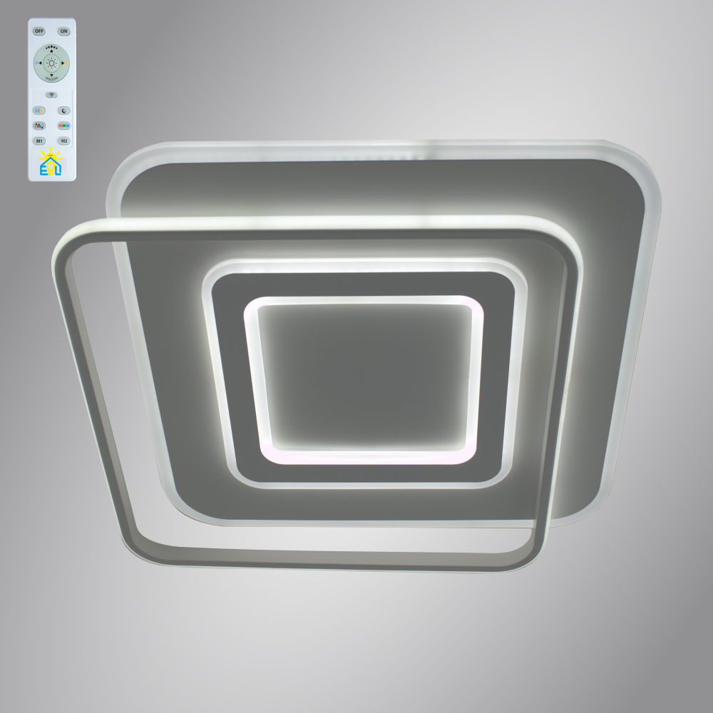 Люстра светодиодная ESLLSE GEOMETRIA SQUARE 60 60 Вт Белый (10008-1)