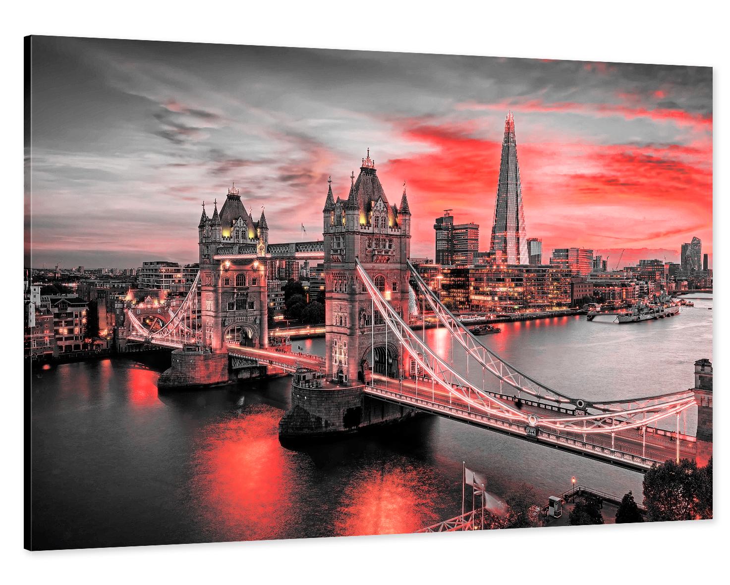 Картина на холсте в гостиную/спальню Лондонский мост 90х180 см (MLP_3)